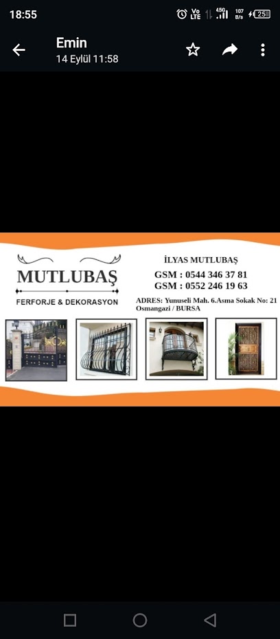 Mutlubaş Ferforje & Panel Çit Sistemleri kapak görseli