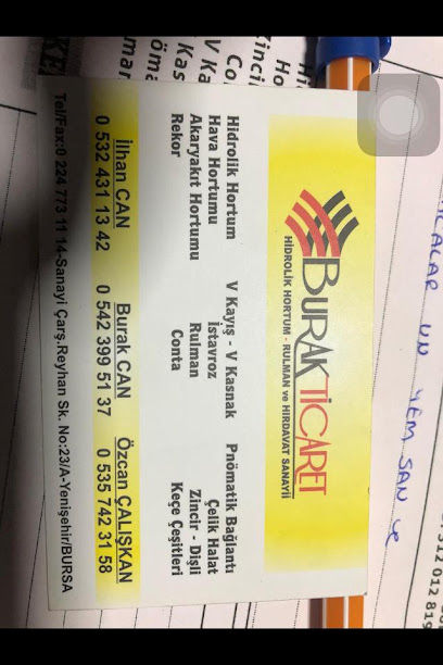 Burak Ticaret - Hidrolik Hortum - Rulman ve Hırdavat Sanayi kapak görseli