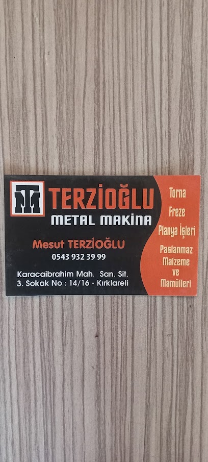Terzioğlu Metal Makine Mesut Terzioğlu kapak görseli