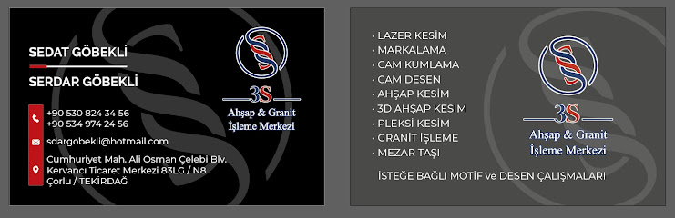 3 S hediyelik ve ahşap MDF granit işleme merkezi kapak görseli