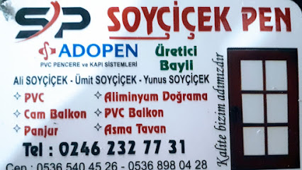 Isparta Soyçiçek Pen Pvc Cam Balkon Giyotin panjur Plise Sineklik Sistemleri kapak görseli